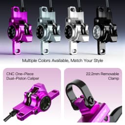 SPEEDONE Bicycle MTB Hydraulic Brake Aluminum Alloy Caliper 2 Piston Brake Brake Set Post Mount Bicycle Mineral Oil Disc Brake