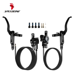 SPEEDONE Bicycle MTB Hydraulic Brake Aluminum Alloy Caliper 2 Piston Brake Brake Set Post Mount Bicycle Mineral Oil Disc Brake