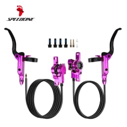 SPEEDONE Bicycle MTB Hydraulic Brake Aluminum Alloy Caliper 2 Piston Brake Brake Set Post Mount Bicycle Mineral Oil Disc Brake