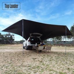 Multi-mode Car Side Sunshade Awning 4x2.5m Black Coated Tarp 210D Waterproof SUV Tent Outdoor Camping Canopy Shelter