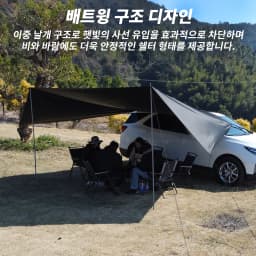 Multi-mode Car Side Sunshade Awning 4x2.5m Black Coated Tarp 210D Waterproof SUV Tent Outdoor Camping Canopy Shelter