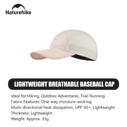 Naturehike Outdoor Baseball Cap Hiking UPF 50+ Sun Hat Ultralight Foldable Sports Hat Summer Breathable Waterproof Hat Men Women