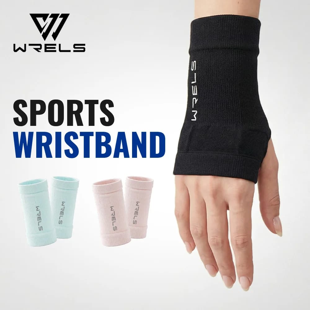 WRELS 1 Pair Compression Wrist Sleeves Half Finger Gloves with Thumb Hole Wrist Support Palm Wrap for Gym Fitness Weightlifting