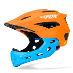 BATFOX Kids Full Face Bicycle Helmet Detachable Chin Children Scooter Skateboard Balance Bike Helmets Cycling Safety Sports Gear