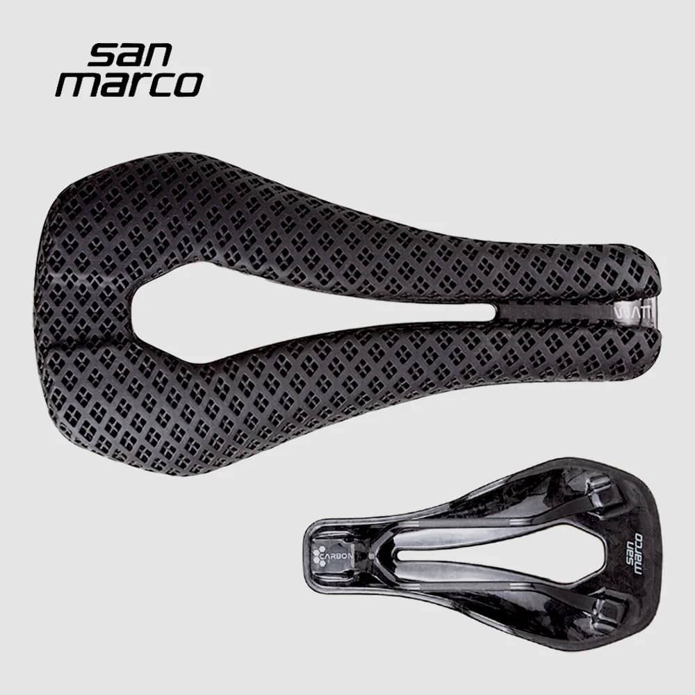 San Marco Saddle 3D Printed Road Grave MTB Carbon Bike Saddle TT Triathlon 255*132mm Bicycle Seats Ultralight Breathable Soft