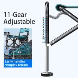 Functional Folding Fishing Chair | Adjustable Backrest with Armrests, Wide Portable Seat for Outdoor Fishing & Camping