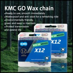 KMC Waxed Go 12S Bicycle Chain X12 Aurora 12 Speed Wax Chains Road Bike Curren Mountain Bicycle Chain for Shimano M6100 M8100