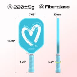 Joysent Pickleball Racket Fiberglass 13mm Honeycomb Core Couples Pickleball Paddles For Beginners Lightweight Power Paddles