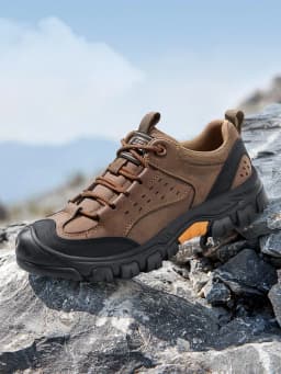 Golden Camel Non-slip Men Hiking Shoes Breathable Outdoor Wear Resistant Splashproof Climbing Men Sneaker Tourism Mountain Shoes