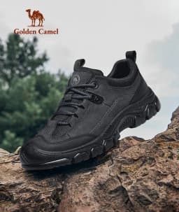 Golden Camel Non-slip Men Hiking Shoes Breathable Outdoor Wear Resistant Splashproof Climbing Men Sneaker Tourism Mountain Shoes