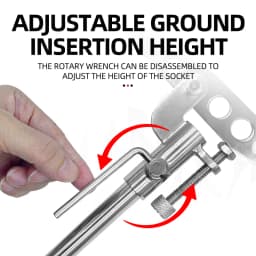 ShareShark 304 Stainless Steel Ground Insert Bracket Adjustable Rock Fishing Stone Diollua Fishing Sea Fishing Rod Holder
