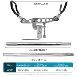 ShareShark 304 Stainless Steel Ground Insert Bracket Adjustable Rock Fishing Stone Diollua Fishing Sea Fishing Rod Holder