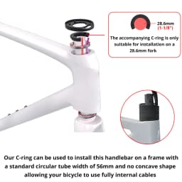 RACE Creston IC SL Full Carbon Handlebar Internal Routing Road Bicycle Handlebar, -6°, Matte Black Integrated Cockpit With Mount