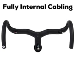RACE Creston IC SL Full Carbon Handlebar Internal Routing Road Bicycle Handlebar, -6°, Matte Black Integrated Cockpit With Mount