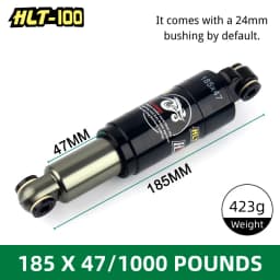 Mountain Bike MTB Rear Shocks 125/150/165/185mm 850/1000 Lbs Rear Shocks Aluminum Alloy Spring Shock for E-bike Snowmobile