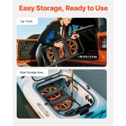 SucceBuy 330LBS Kayak Cart Canoe Cart Dolly with 15in Solid Rubber Tire & Kickstand Paddle Board Trolley for Canoes Paddleboards
