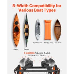 SucceBuy 330LBS Kayak Cart Canoe Cart Dolly with 15in Solid Rubber Tire & Kickstand Paddle Board Trolley for Canoes Paddleboards