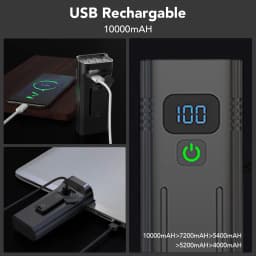 NEWBOLER Bicycle Light USB Chargeable 4800 Lumen Rainproof MTB Bike Light Set With 2 Holder 10000mAh Flashlight Bike Accessories