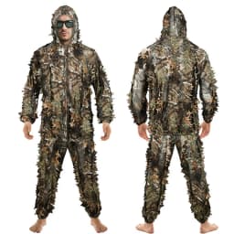 3D Leaves Camouflage Ghillie Suit Lightweight Camouflage Ghillie woodland Camoflage Sniper Airsoft Shooting Hunting Equipment