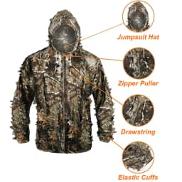 3D Leaves Camouflage Ghillie Suit Lightweight Camouflage Ghillie woodland Camoflage Sniper Airsoft Shooting Hunting Equipment