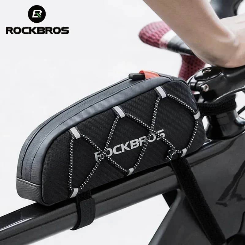 ROCKBROS Bike Bag Waterproof Reflective Front Top Frame Tube Bag Ultralight Bicycle Bag Cycling Bag Touring Riding Gear