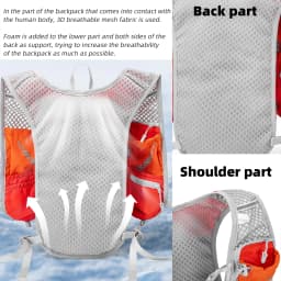 Outdoor Sports Backpack Hiking Pack Mini UltraLight Breathable Jogging Mountaineering Cycling Off-road Trail Running Bag Daypack