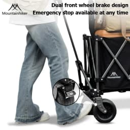 MOUNTAINHIKER 240L Large Capacity Outdoor Handcart,Available in Two Colors,900D Oxford Fabric for Durability,Camping Handcar