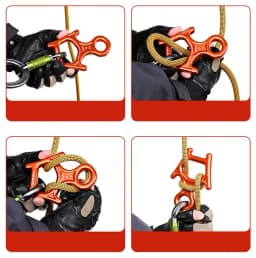 30KN Climbing Descender Figure 8 Ring Descender & Rappelling Device Climbing Downhill Canyoneering Rescue Firefighter Equipment