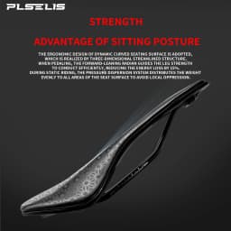 Plselis Lightweight Road Bicycle Saddle Cushion Hollow Breathable Design 280g Racing Bike Accessory