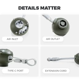 Naturehike Wind-nano Air Pump 3.5Kpa Ultralight For Outdoor Air Mattress Inflating Mat 8 Nozzles Pocket Camping Light Portable