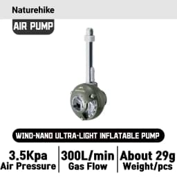 Naturehike Wind-nano Air Pump 3.5Kpa Ultralight For Outdoor Air Mattress Inflating Mat 8 Nozzles Pocket Camping Light Portable