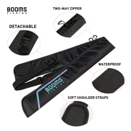 Booms Fishing 195cm Large Waterproof Nylon Fishing Rod Case Portable Folded Fishing Pole Case Extended Design Fishing Rod Bag