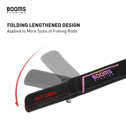 Booms Fishing 195cm Large Waterproof Nylon Fishing Rod Case Portable Folded Fishing Pole Case Extended Design Fishing Rod Bag