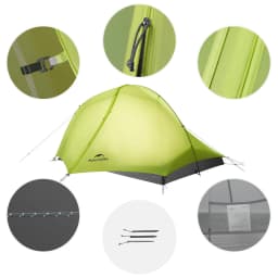 Naturehike Star Trail EXT Hiking Tent 1 2 Person Tent 10D Nylon Ultralight Camping Backpacking Trekking Waterproof Shelter Tent