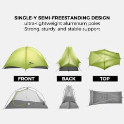 Naturehike Star Trail EXT Hiking Tent 1 2 Person Tent 10D Nylon Ultralight Camping Backpacking Trekking Waterproof Shelter Tent