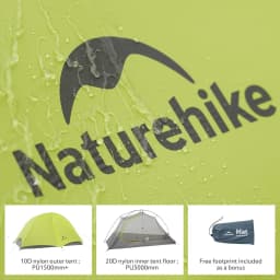 Naturehike Star Trail EXT Hiking Tent 1 2 Person Tent 10D Nylon Ultralight Camping Backpacking Trekking Waterproof Shelter Tent
