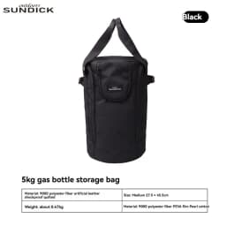 Outdoor camping, picnic, 5kg gas cylinder storage bag, large capacity, thick gas cylinder protection bag