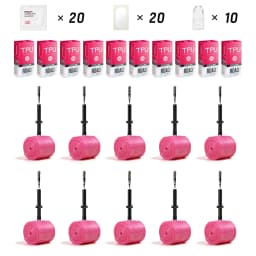 10 Pcs CYCLAMI Bike Inner Tube Stainless Steel Valve French Presta Pink TPU For Road Bicycle Tire 700C 700 X 18 23 25 28 30 32 C