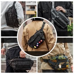 Tactical Crossbody Bag Outdoor Sport Cycling Large-capacity Waist Bag Waterproof Chest Pack Multi functional MOLLE Tool Bag