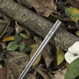 KEITH Solid Pure Titanium Chopsticks, 23CM Length 50g Antibacterial Mildew-Proof One-Piece Non-Slip Ergonomic for Camping Home