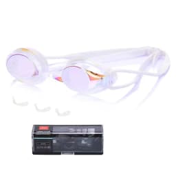 Competitive Swim Goggles with Mirrored Coating Anti-Fog UV Protection, Adjustable Waterproof Swimming Eyewear for Adults & Kids