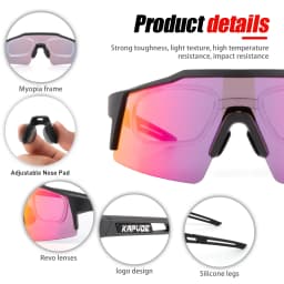Kapvoe 2026 Hiking Eyewear Cycling Running Driving Sunglasses Men Bike Bicycle UV400 Glasses Climbing Mountain Camping Goggles