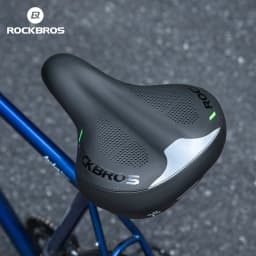 ROCKBROS Bicycle Saddle Double Shock Absorption Bike Airbag Seat Cushion Thicken High Density Foam Non-slip Comfortable Saddle