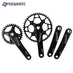 Prowheel MTB Crankset 170 175mm Mountain Bicycle Square Hole Crank Set 32T-52T 104BCD Narrow Wide Chainring Fat Bike Sprocket