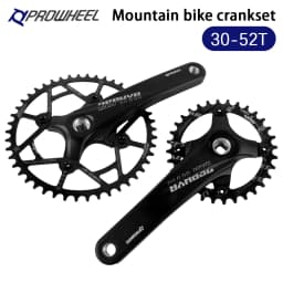 Prowheel MTB Crankset 170 175mm Mountain Bicycle Square Hole Crank Set 32T-52T 104BCD Narrow Wide Chainring Fat Bike Sprocket