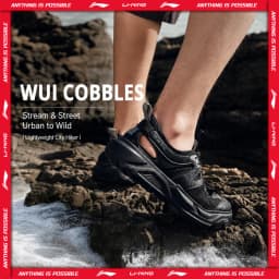 Li-Ning Unisex WUI COBBLES Outdoor Sandals Breathable Shock Absorption Lightweight Stable LiNing Leisure Sandals AGHW003