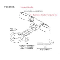 CNC Aluminium Bike Computer Mount for Fit Vision TFE Metron Pro Triathlon TT Handlebar for GOPRO Garmin Wahoo Bryton IGPS Giant