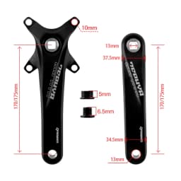 Prowheel Sqaure Hole MTB Crank 170 175mm Mountain Bicycle Crank Arm 104BCD Sprocket 8 9 10 11 12 Speed Cycling Parts