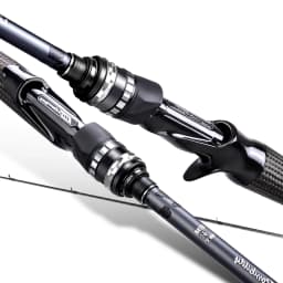 HASIDA Black Great Sage Bass Fishing Rod T1100+M40X Carbon 2-Piece Fast Action Titanium SIC Guides Spinning Casting Lure Rod