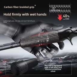 HASIDA Black Great Sage Bass Fishing Rod T1100+M40X Carbon 2-Piece Fast Action Titanium SIC Guides Spinning Casting Lure Rod